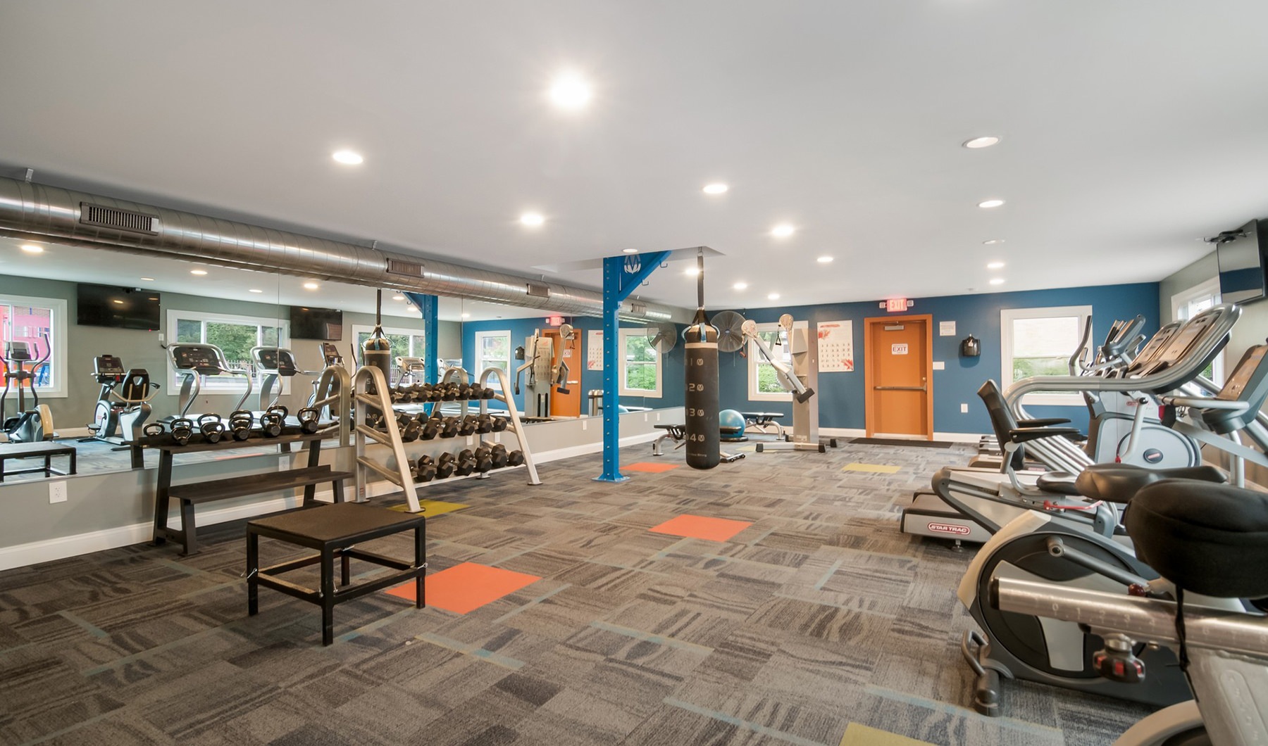 Fitness Center fitness center with ample machines